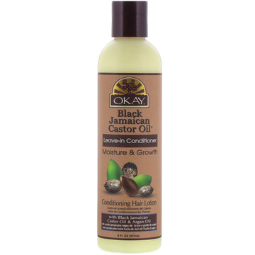Okay Pure Naturals, Black Jamaican Castor Oil, Leave-in Conditioner, 8 fl oz (237 ml)