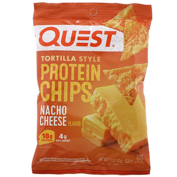 Quest Nutrition, Tortilla Style Protein Chips, Nacho Cheese 32g