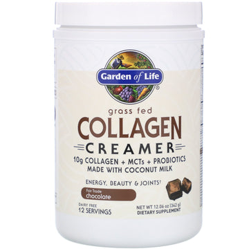 Garden of Life, Grass Fed Collagen Creamer, Chocolate, 12.06 oz (342 g)