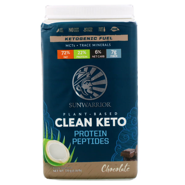 Sunwarrior, Plant-Based Clean Keto, Chocolate, 1.59 lb (720 g) - The Supplement Shop
