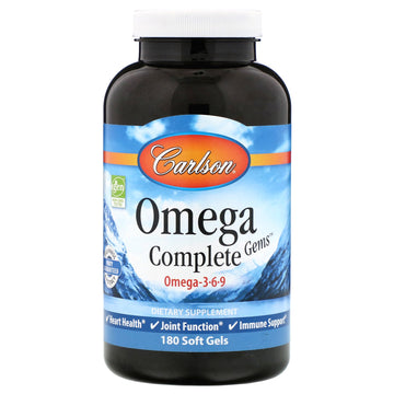 Carlson Labs, Omega Complete Gems, 180 Soft Gels