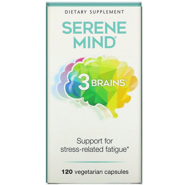 Natural Factors, 3 Brains, Serene Mind, 120 Vegetarian Capsules - The Supplement Shop