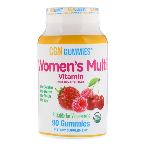 California Gold Nutrition, Women’s Multi Vitamin Gummies, No Gelatin, No Gluten, Organic Mixed Berry and Fruit Flavor, 90 Gummies
