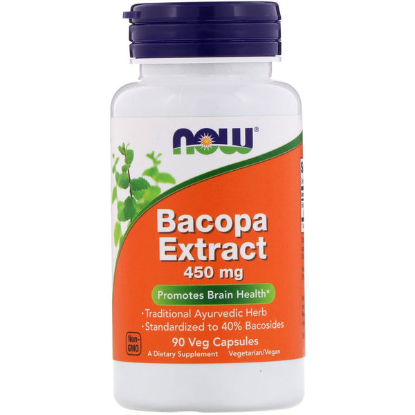 Now Foods, Bacopa Extract, 450 mg, 90 Veg Capsules - The Supplement Shop