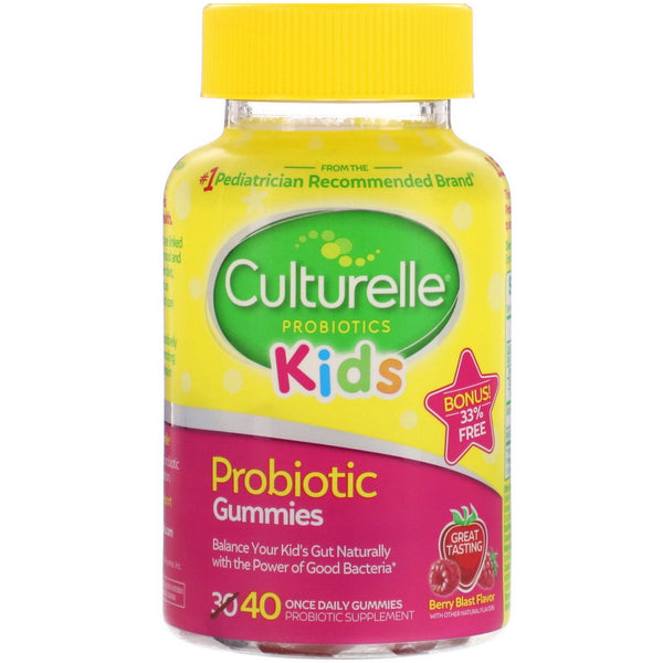 Culturelle, Kids, Probiotic Gummies, Berry Blast, 40 Once Daily Gummies - The Supplement Shop