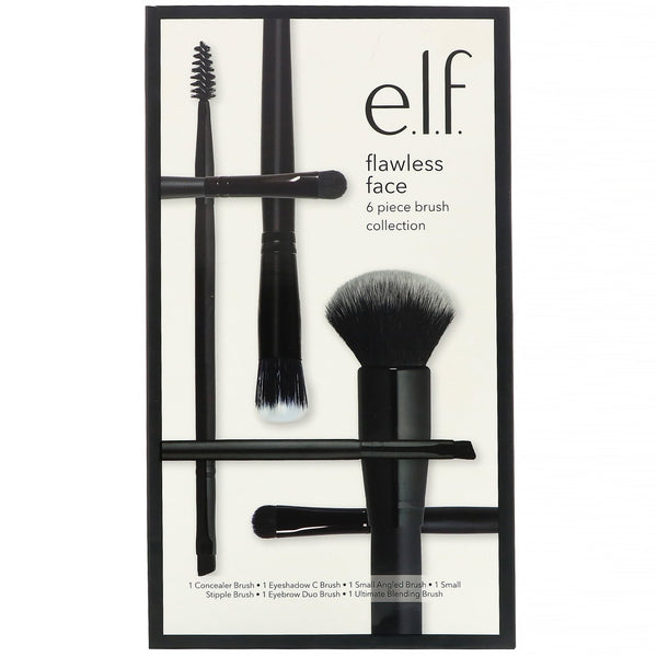 E.L.F., Flawless Face Kit, 6 Piece Brush Collection - The Supplement Shop