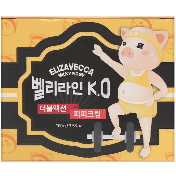 Elizavecca, Milky Piggy, Belly Line K.O. Double Action P.P. Cream, 3.53 oz (100 g) - The Supplement Shop