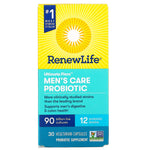 Renew Life, Ultimate Flora, Men's Care Probiotic, 90 Billion Live Cultures, 30 Vegetarian Capsules - The Supplement Shop