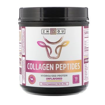Zhou Nutrition, Collagen Peptides, Hydrolyzed Protein, Unflavored, 1.1 lbs (510 g)