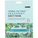 Avarelle, Herbal Infusion, Cica Extract Sheet Mask, 1 Sheet,0.7 oz (20 g) - The Supplement Shop