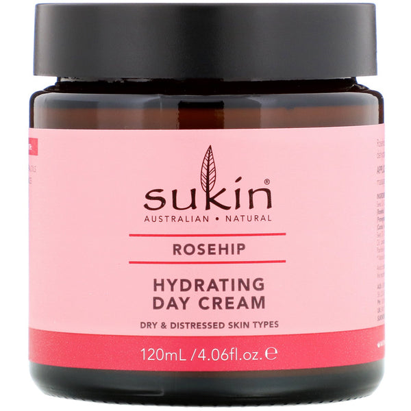 Sukin, Hydrating Day Cream, Rosehip, 4.06 fl oz (120 ml) - The Supplement Shop
