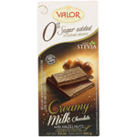 Valor, 0% Sugar Added, Creamy Milk Chocolate With Hazelnut, 3.5 oz (100 g) - The Supplement Shop