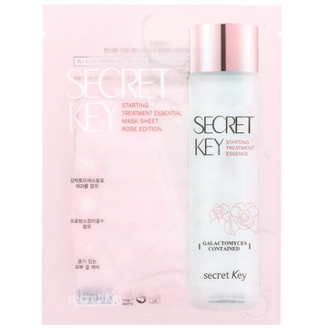 Secret Key, Starting Treatment Essential Mask Sheet, Rose Edition, 10 Sheets, 1.05 oz (30 g) Each