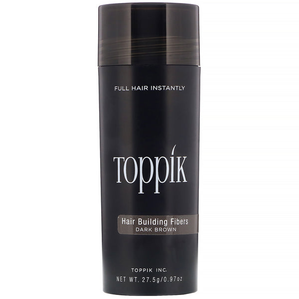 Toppik, Hair Building Fibers, Dark Brown, 0.97 oz (27.5 g) - The Supplement Shop