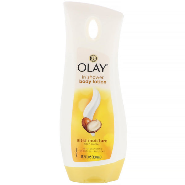 Olay, In-Shower Body Lotion, Ultra Moisture Shea Butter, 15.2 fl oz (450 ml) - The Supplement Shop