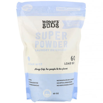 Molly's Suds, Super Powder Laundry Detergent, Ocean Mist, 60 Loads, 60 oz