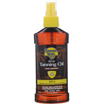 Banana Boat, Deep Tanning Oil, Spray Sunscreen, SPF 4, 8 fl oz (236 ml)