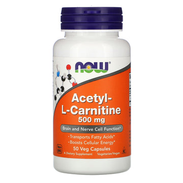 Now Foods, Acetyl-L- Carnitine, 500 mg,  50 Veg Capsules