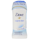 Dove, Invisible Solid Deodorant, Original Clean, 2 Pack, 2.6 oz (74 g) Each - The Supplement Shop