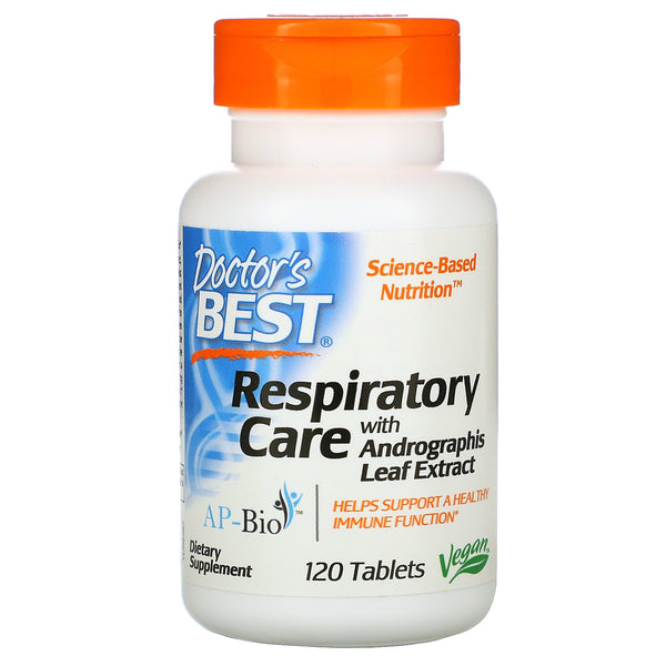 Doctor's Best, Respiratory Care with Andrographis Leaf Extract, 120 Tablets - The Supplement Shop