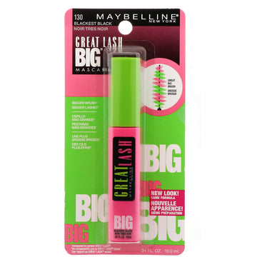 Maybelline, Great Lash, Big Mascara, 130 Blackest Black, 0.34 fl oz (10 ml)