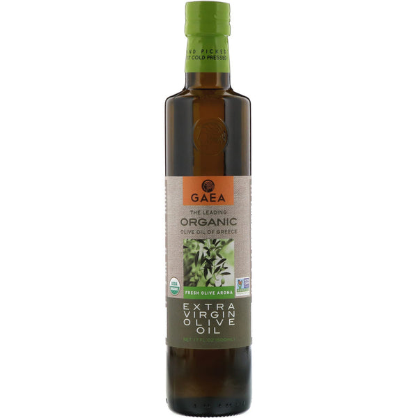Gaea, Organic Extra Virgin Olive Oil, 17 fl oz (500 ml) - The Supplement Shop