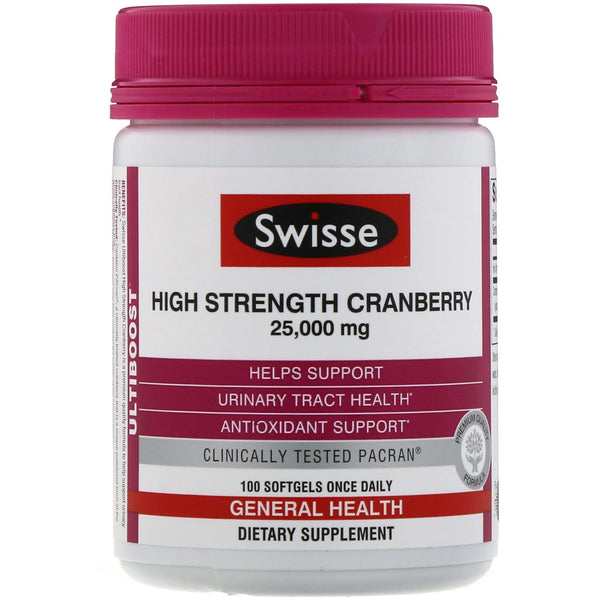 Swisse, Ultiboost, High Strength Cranberry, 25,000 mg, 100 Softgels - The Supplement Shop