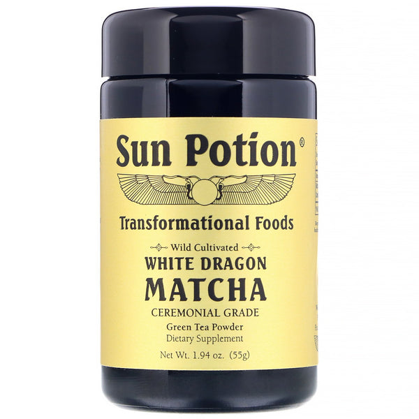 Sun Potion, Wild Cultivated, White Dragon Matcha, Ceremonial Grade, Green Tea Powder, 1.94 oz (55 g) - The Supplement Shop