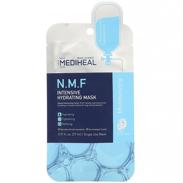 Mediheal, N.M.F Intensive Hydrating Mask, 1 Sheet, 0.91 fl. oz (27 ml) - The Supplement Shop