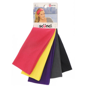 Scunci, Summer Headwraps, Assorted Colors, 5 Pieces
