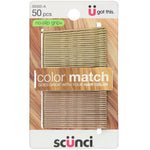 Scunci, No Slip Grip, Color Match Bobby Pins, Blonde, 50 Pieces - The Supplement Shop