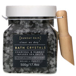 Sunday Rain, Clear as Day, Bath Crystals, Charcoal & Bamboo, 17.4 oz (500 g) - The Supplement Shop