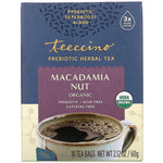 Teeccino, Prebiotic Herbal Tea, Organic Macadamia Nut, Caffeine Free, 10 Tea Bags, 2.12 oz (60 g) - The Supplement Shop