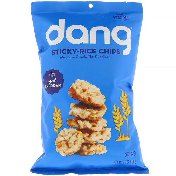 Dang, Sticky-Rice Chips, Aged Cheddar, 3.5 oz (100 g) - The Supplement Shop