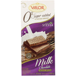 Valor, Milk Chocolate Bar with Stevia, 0% Sugar Added, 3.5 oz (100 g) - The Supplement Shop