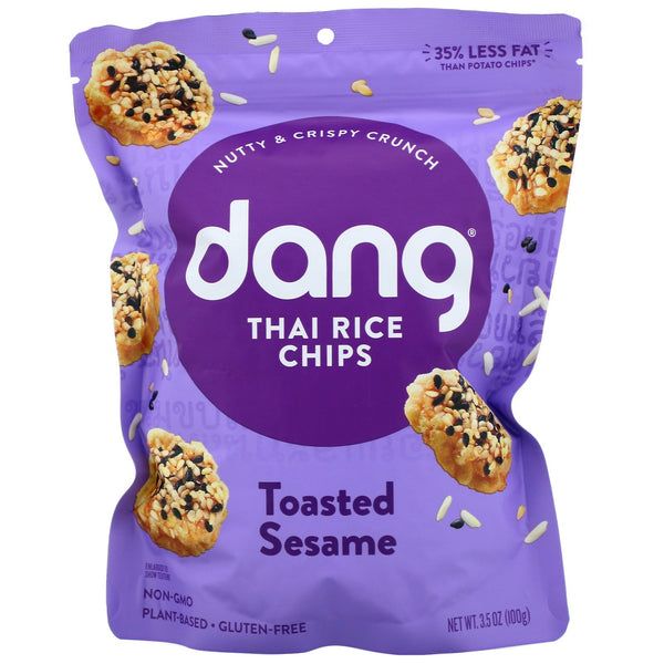 Dang, Thai Rice Chips, Toasted Sesame, 3.5 oz (100 g) - The Supplement Shop