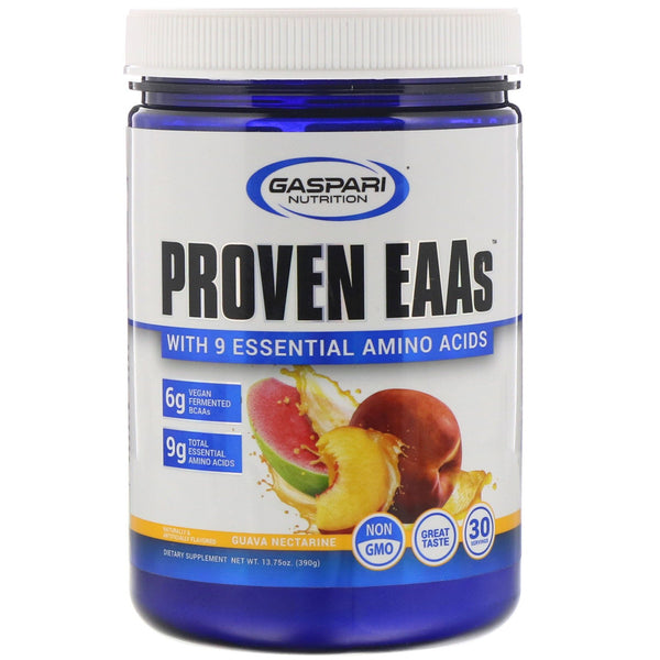Gaspari Nutrition, Proven EAAs with 9 Essential Amino Acids, Guava Nectarine, 13.75 oz (390 g) - The Supplement Shop