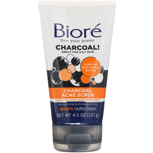Biore, Charcoal Acne Scrub, 4.5 oz (127 g) - The Supplement Shop