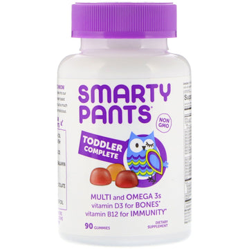 SmartyPants, Toddler Complete, Multi and Omega 3s, 90 Gummies