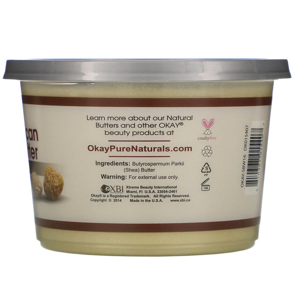 Okay Pure Naturals, African Shea Butter, White Smooth, 13 oz (368 g) - The Supplement Shop