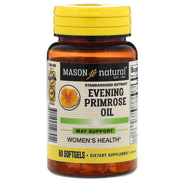 Mason Natural, Evening Primrose Oil, 60 Softgels - The Supplement Shop