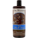 Dr. Woods, Raw Black Soap, with Fair Trade Shea Butter, Peppermint, 32 fl oz (946 ml) - The Supplement Shop