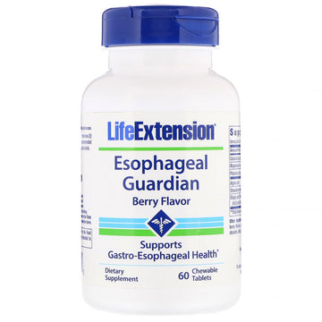 Life Extension, Esophageal Guardian, Berry Flavor, 60 Chewable Tablets