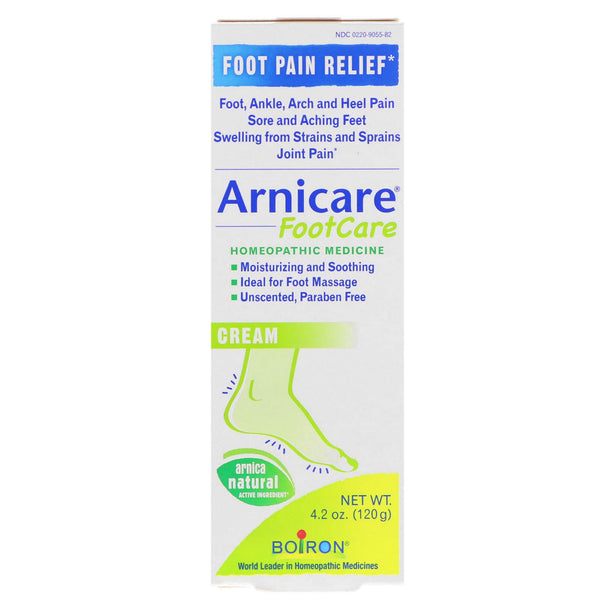 Boiron, Arnicare Foot Care Cream, Pain Relief, Unscented, 4.2 oz (120 g) - The Supplement Shop