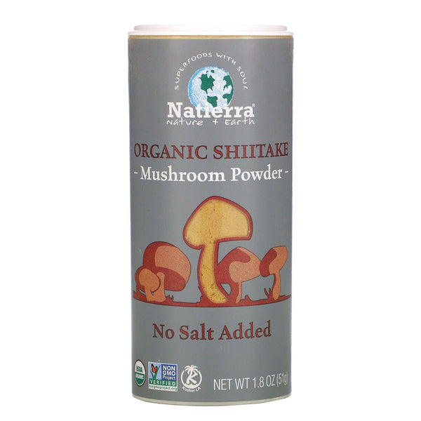 Natierra, Organic Shiitake Mushroom Powder, 1.8 oz (51 g) - The Supplement Shop
