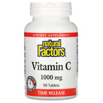 Natural Factors, Vitamin C, 1,000 mg, 90 Time Release Tablets - The Supplement Shop