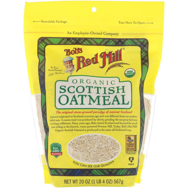 Bob's Red Mill, Organic Scottish Oatmeal, 20 oz (567 g) - The Supplement Shop