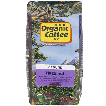 Organic Coffee Co., Hazelnut, Ground, 12 oz (340 g)