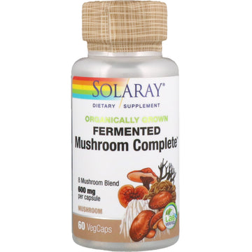 Solaray, Organically Grown Fermented Mushroom Complete, 600 mg, 60 VegCaps