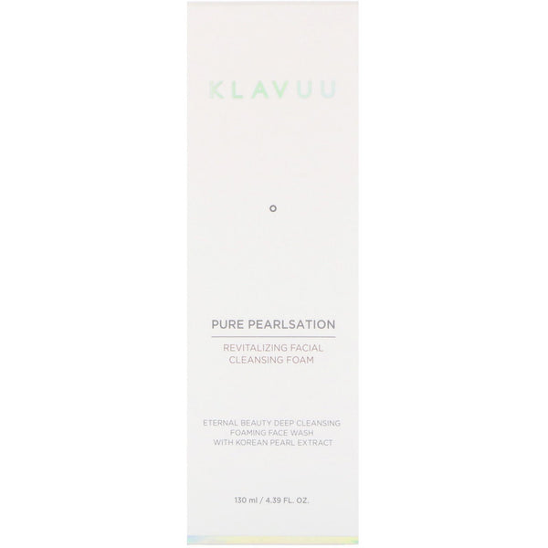 KLAVUU, Pure Pearlsation, Revitalizing Facial Cleansing Foam, 4.39 fl oz (130 ml) - The Supplement Shop